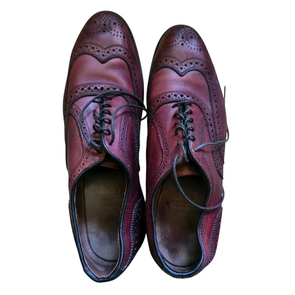 Allen Edmonds Men's McAllister Wingtip 6225 Merlot Calf Oxfords Shoes Size 9 D